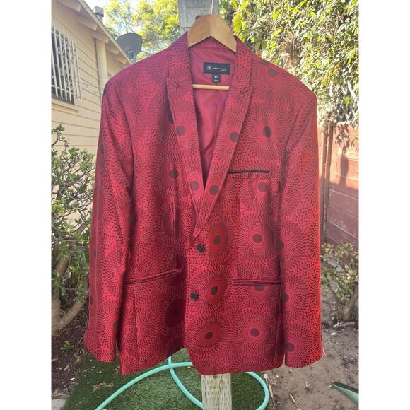 $179 INC International Concepts Men's Red Kylo Wool Blend Topcoat Jacket Size XL - Picture 2 of 6